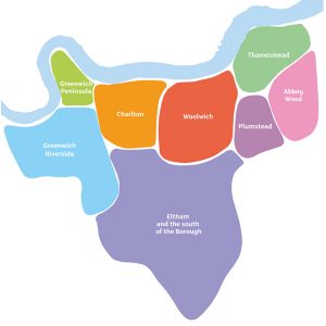 simplified map of greenwich